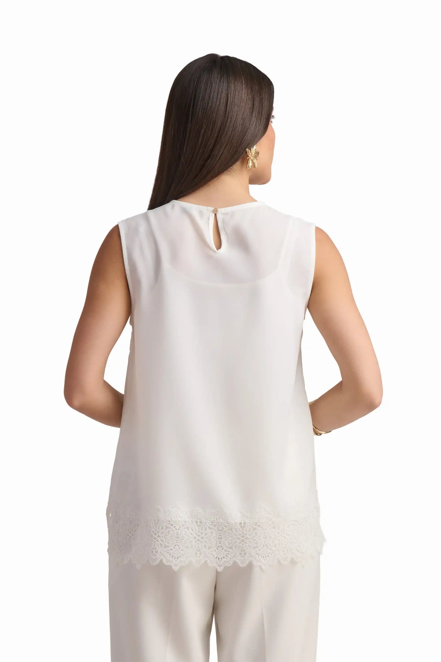 Soft Ivory Sleeveless Top