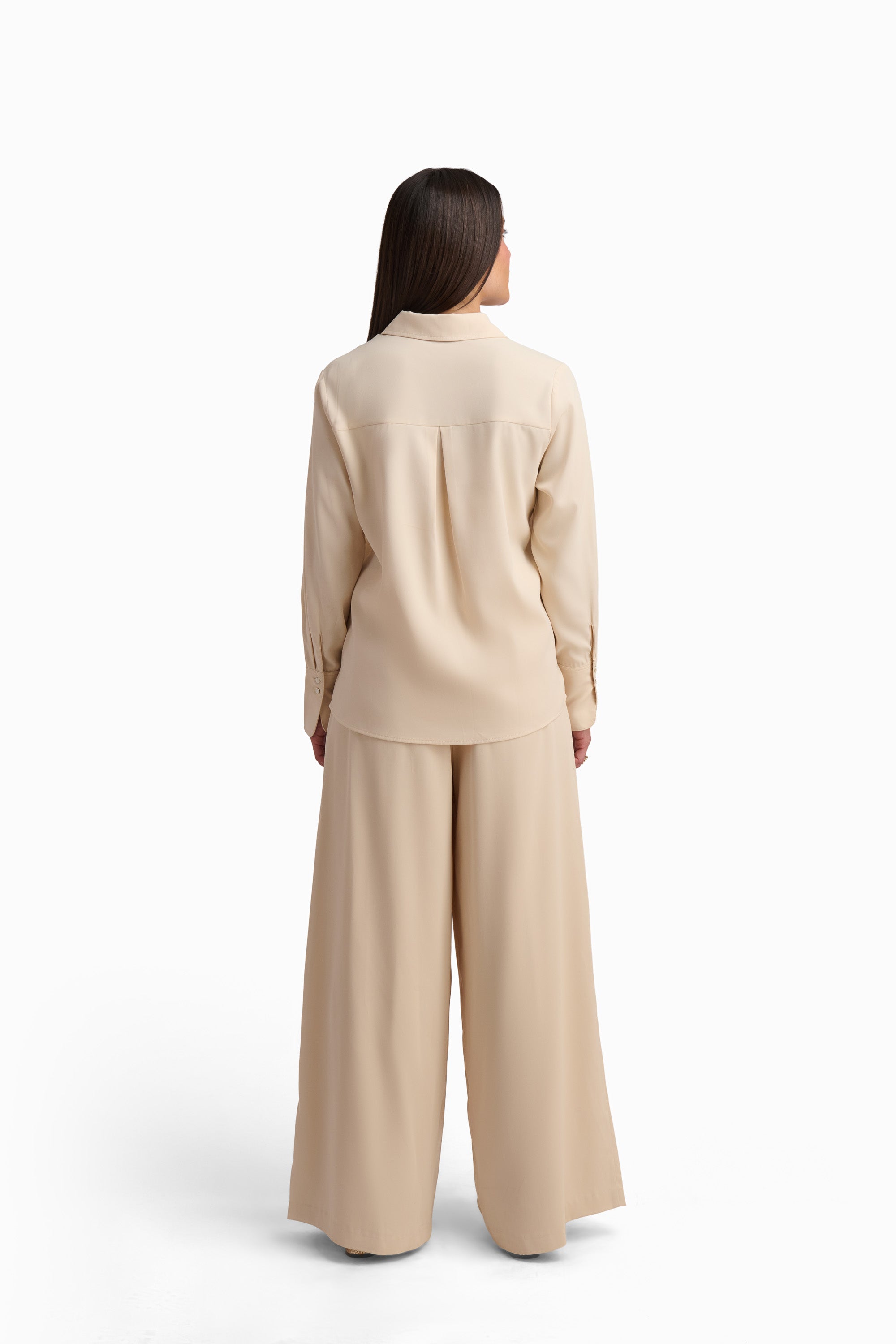 Chic Beige Utility Blouse
