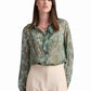 Ruffle-Detail Printed Blouse