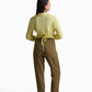 Soft Yellow Satin Shirt