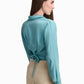Soft Yellow Satin Shirt