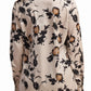 Abstract Print Satin Shirt