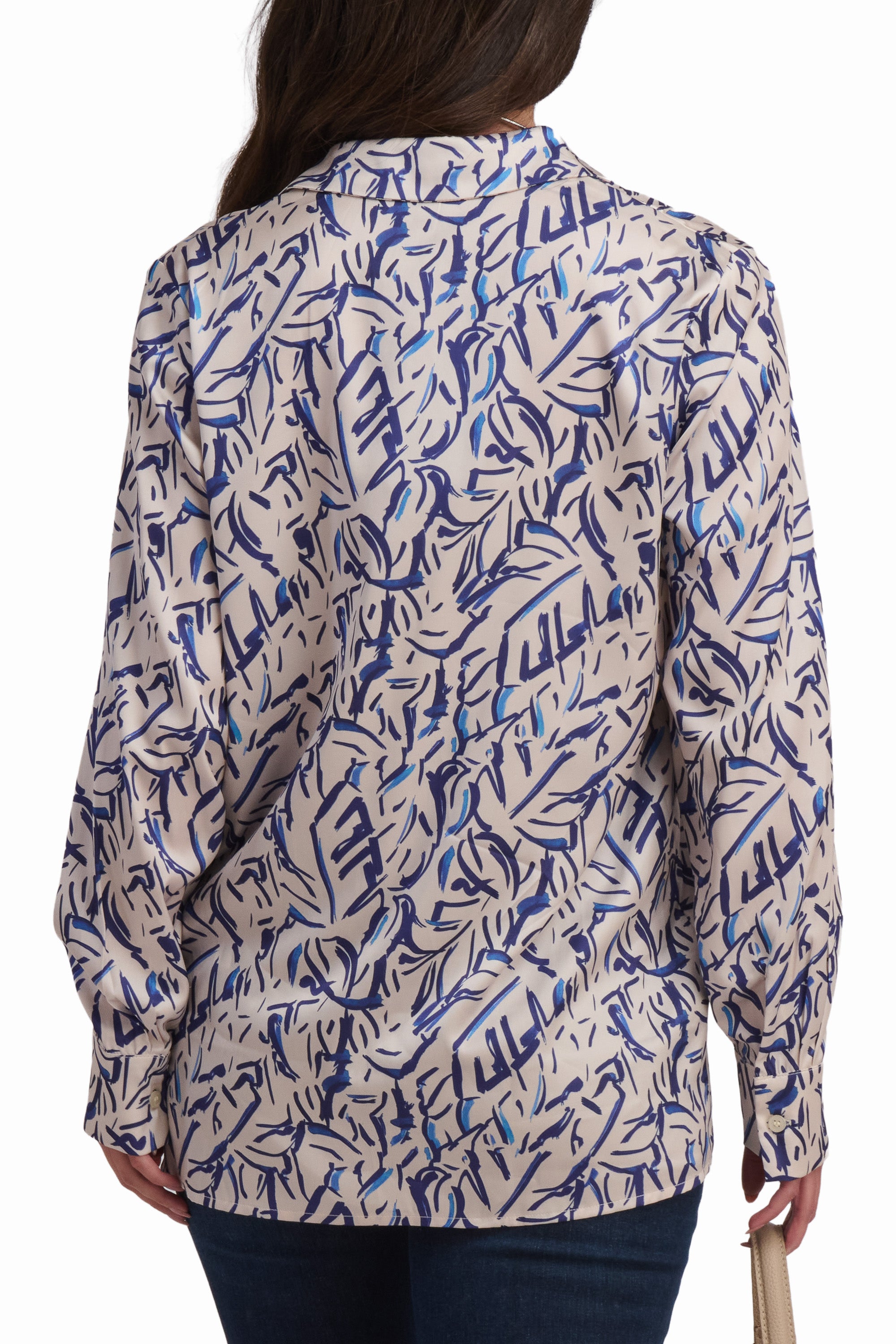 Blue Abstract Print Shirt