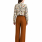 Abstract Print Satin Shirt
