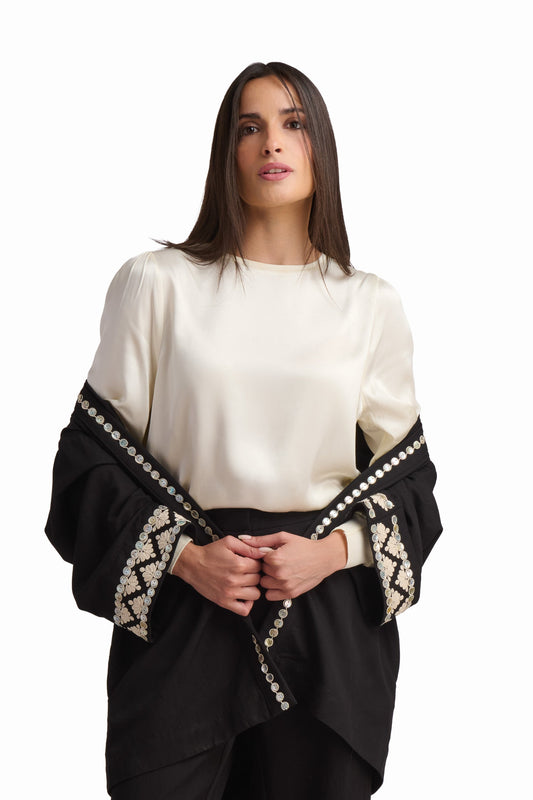 Ivory Fluid Viscose Blouse