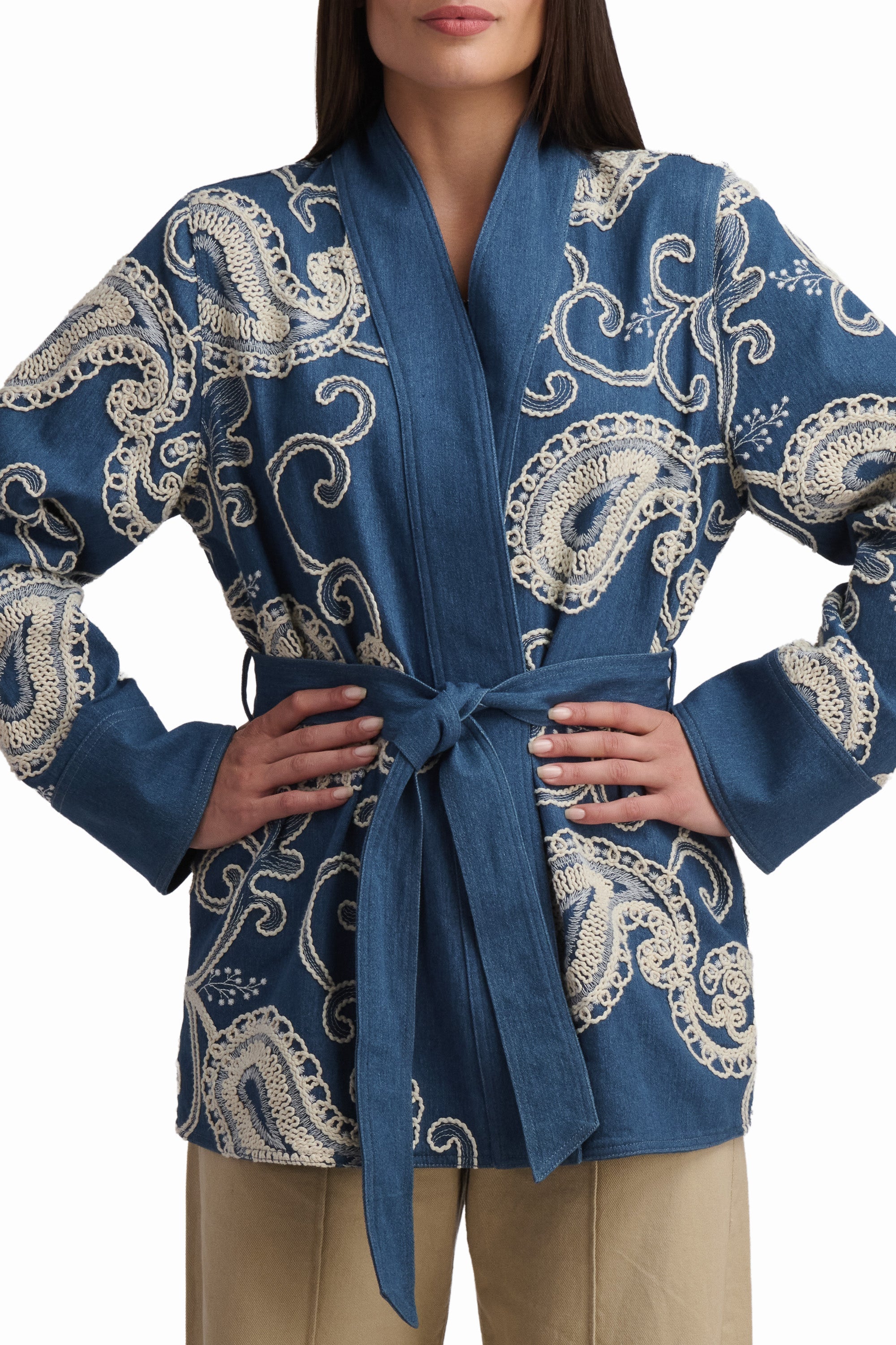 Heritage Print Open Cardigan