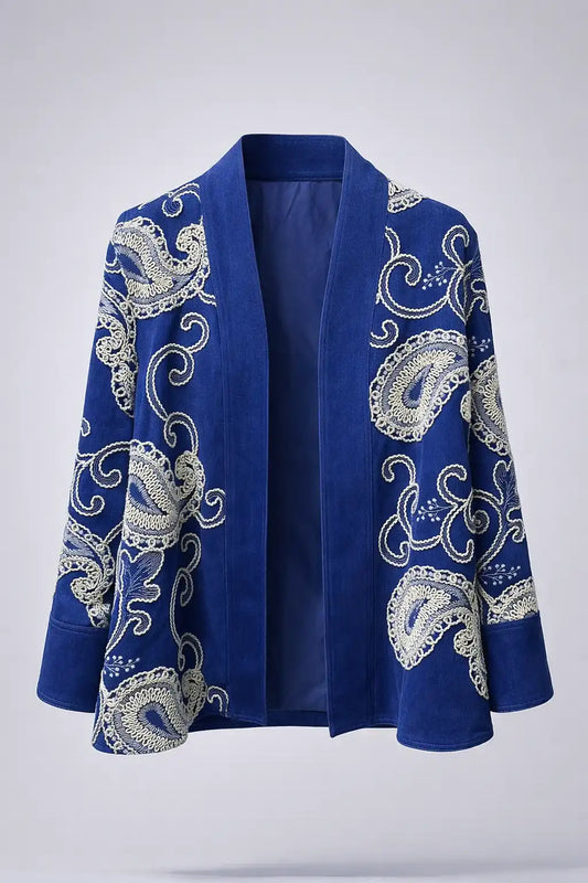 Heritage Print Open Cardigan