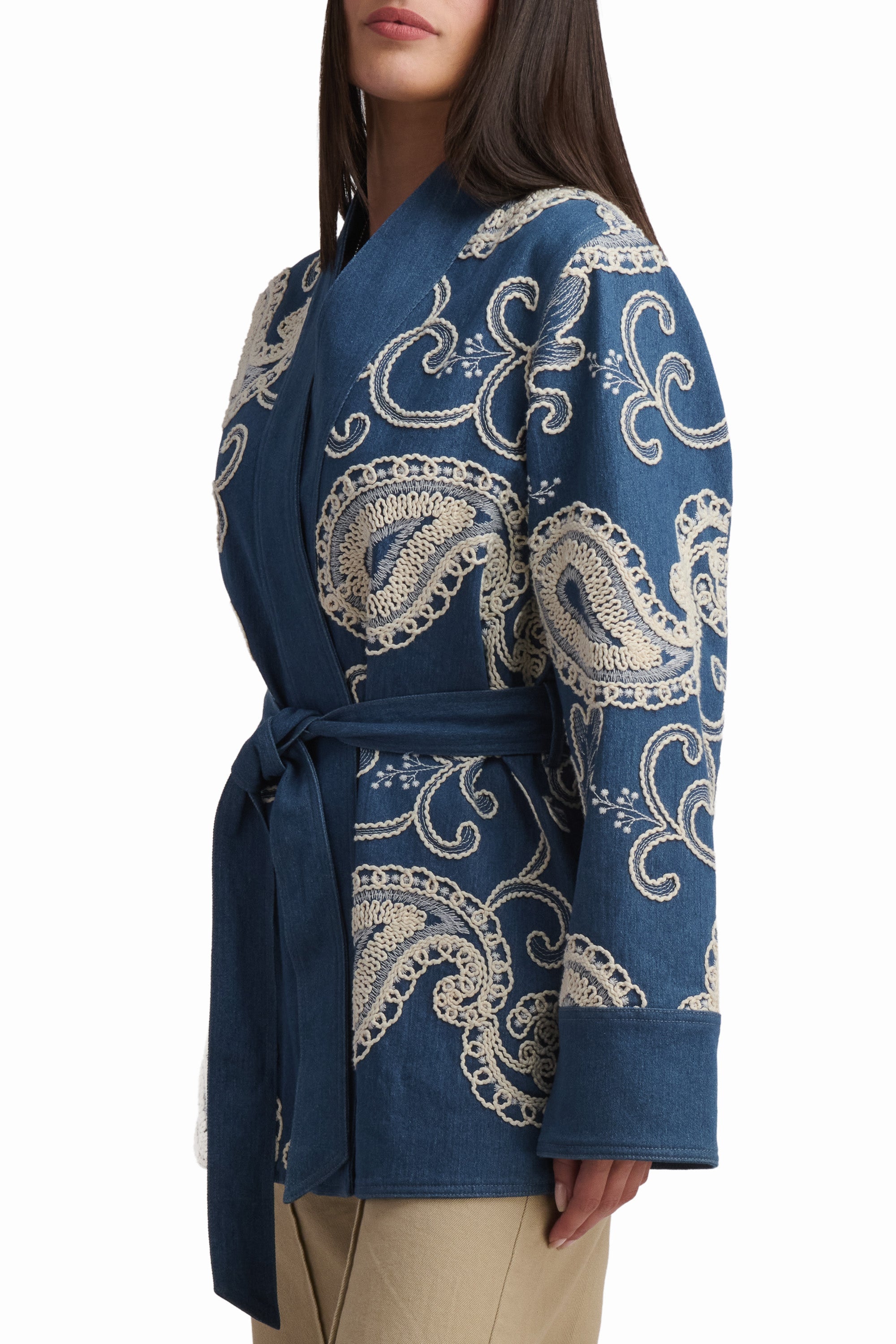 Heritage Print Open Cardigan