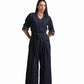 Belted Denim Wide-Leg Jumpsuit