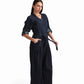 Belted Denim Wide-Leg Jumpsuit
