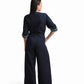 Belted Denim Wide-Leg Jumpsuit