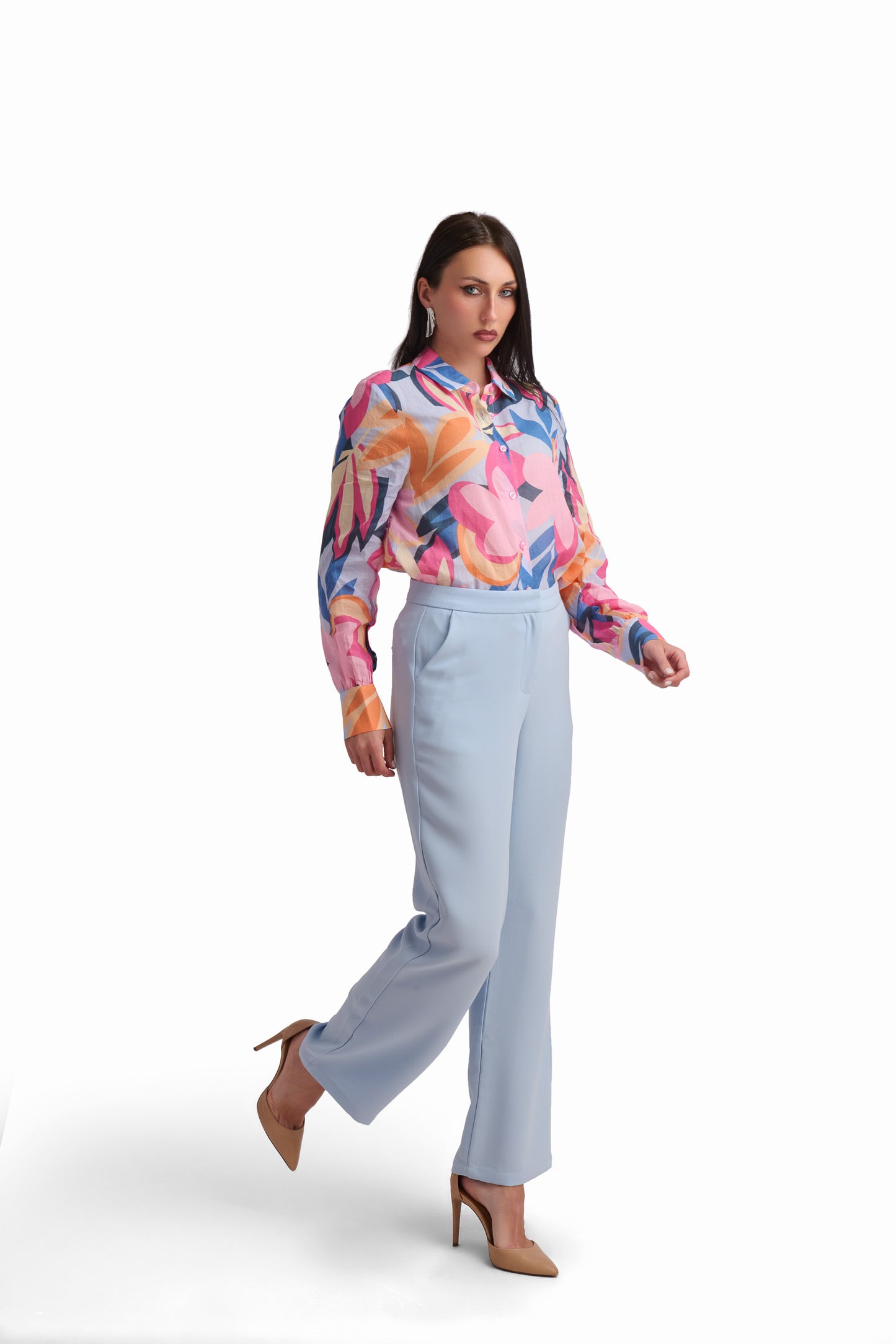 Multicolor Printed Ramie Shirt
