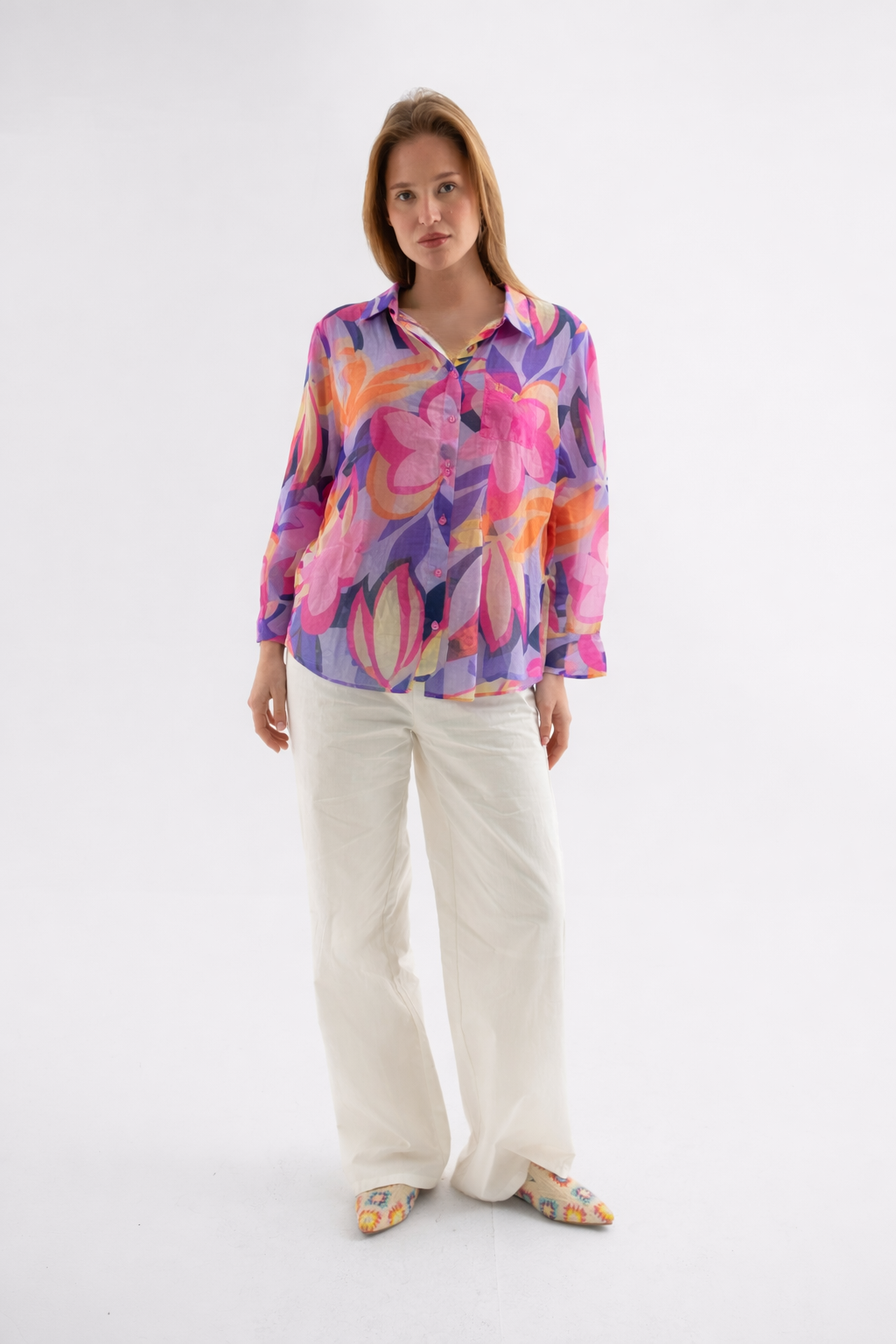 Vibrant Printed Statement Blouse