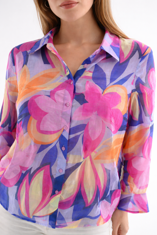 Vibrant Printed Statement Blouse