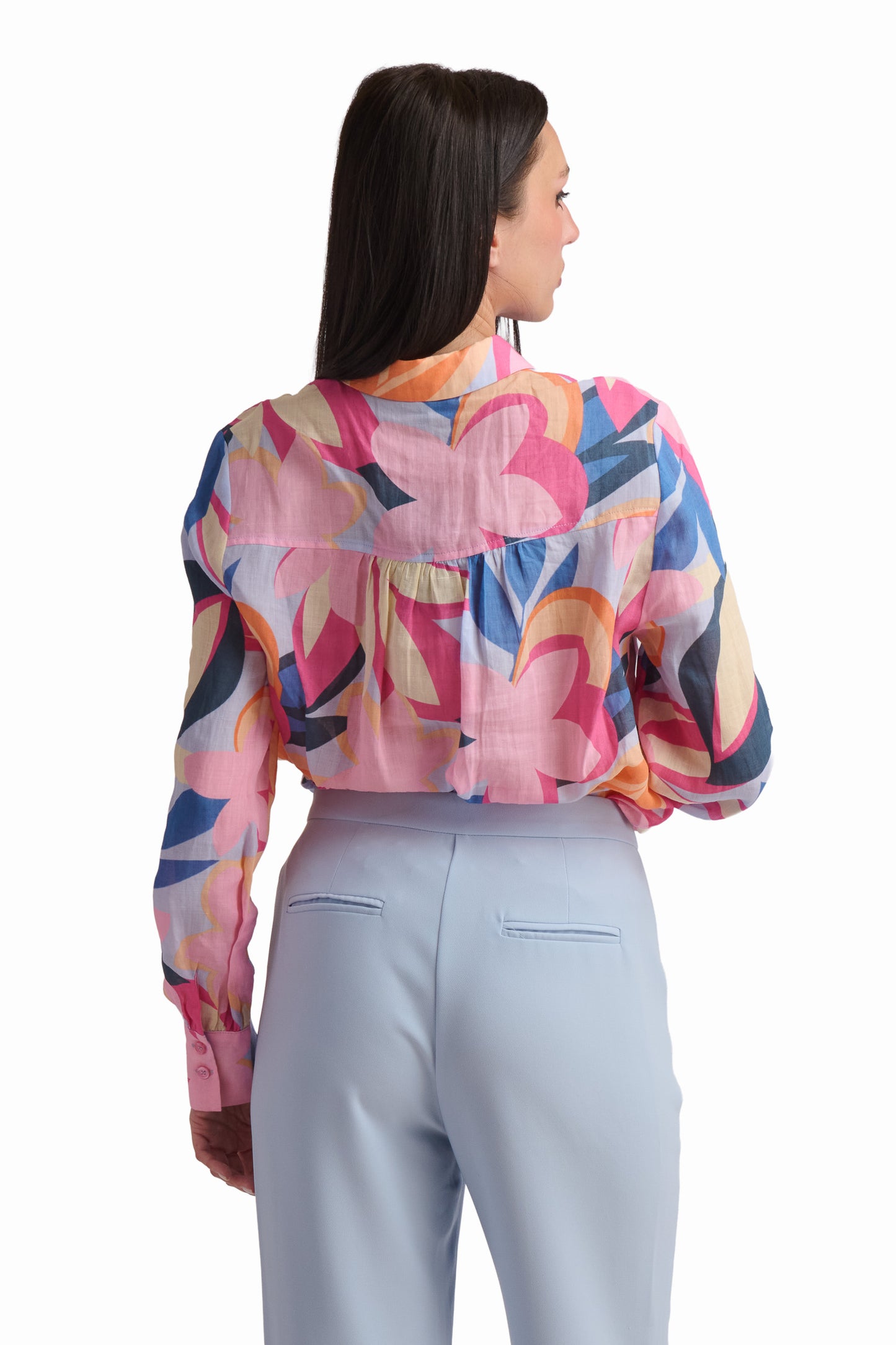 Multicolor Printed Ramie Shirt