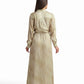 Elegant Drawstring-Waist Maxi Dress