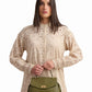 Beige Cutwork Maxi Dress