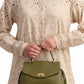 Beige Cutwork Maxi Dress