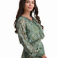 Deep Emerald Ruffle-Detail Maxi Dress