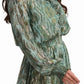 Deep Emerald Ruffle-Detail Maxi Dress