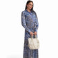 Blue Patchwork Maxi Dress