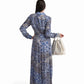 Blue Patchwork Maxi Dress