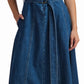 Indigo Belted Denim Maxi Dress