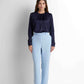 Tailored High-Waist Pants - Light Blue