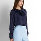 Tailored High-Waist Pants - Light Blue