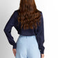 Tailored High-Waist Pants - Light Blue