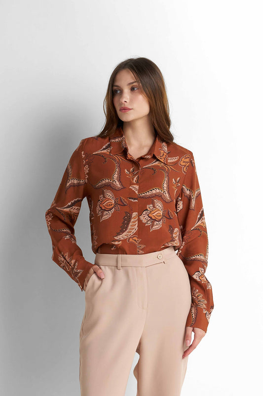 Tailored High-Waist Pants - Mocha