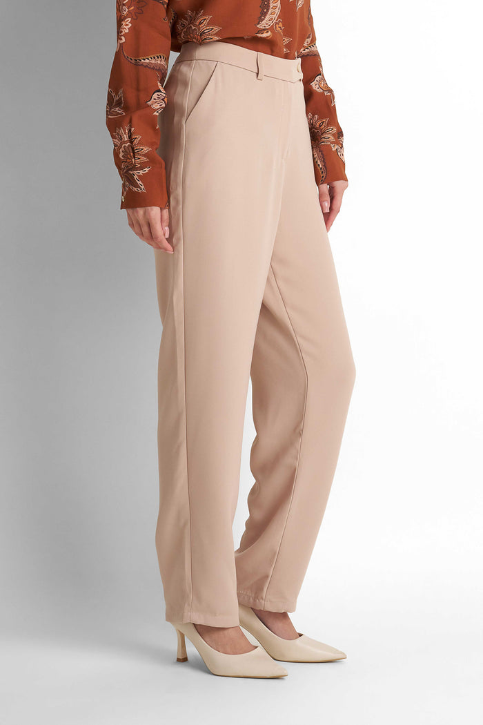 Tailored High-Waist Pants - Mocha