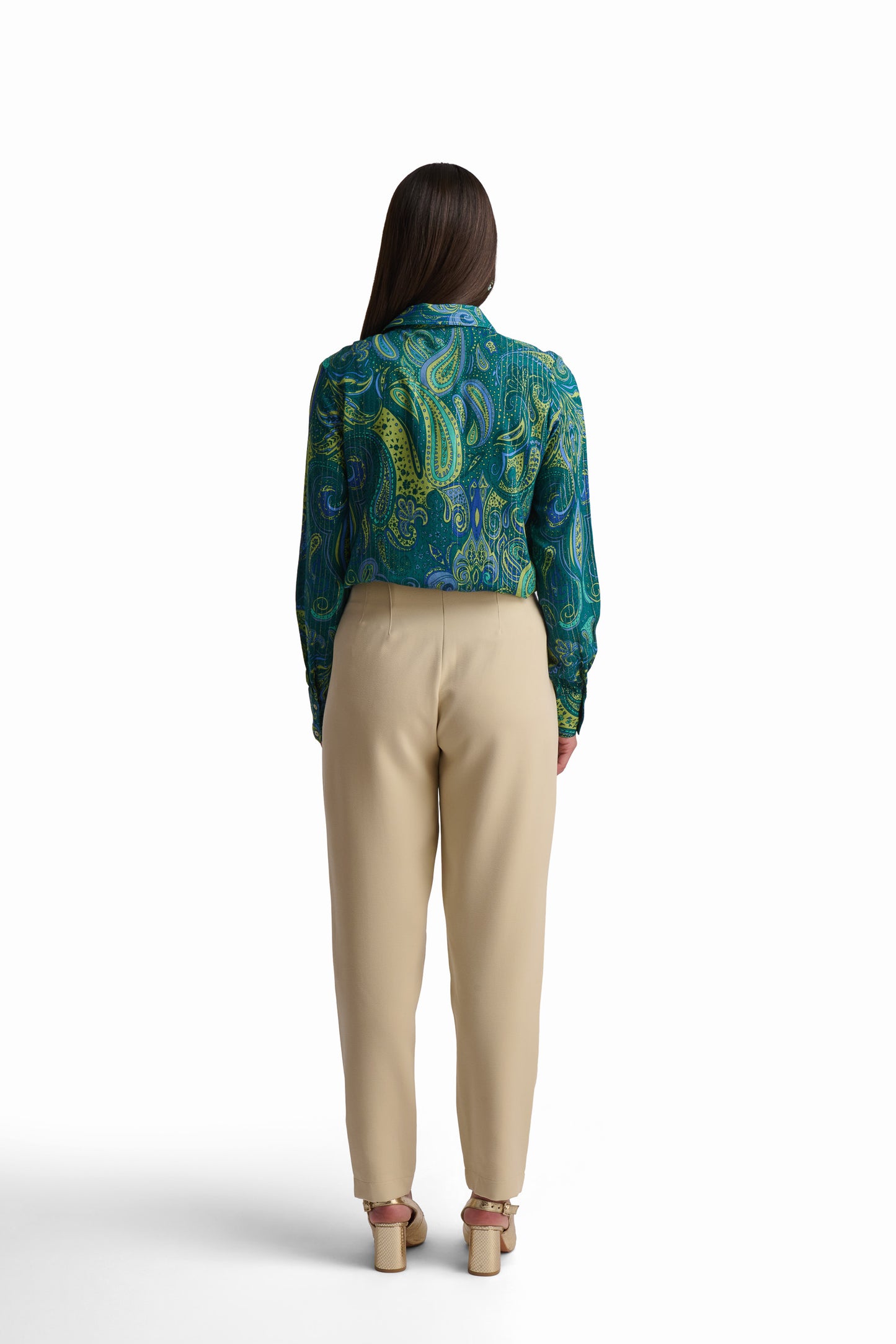 Royal Blue Straight-Leg Pants
