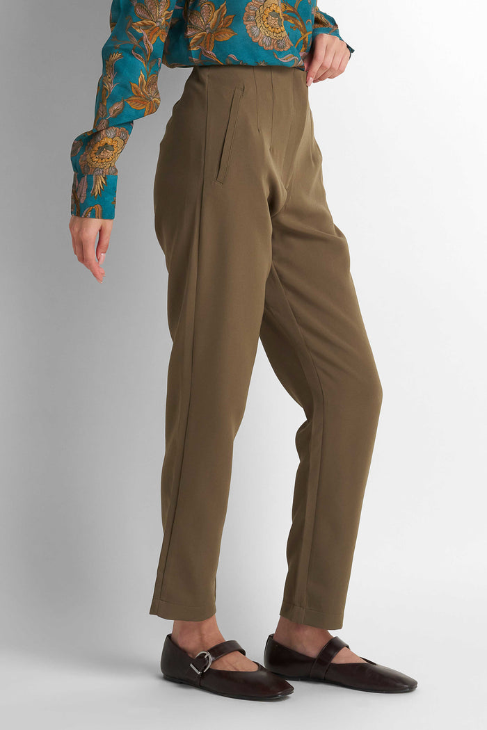 Straight-Leg Pants - Olive