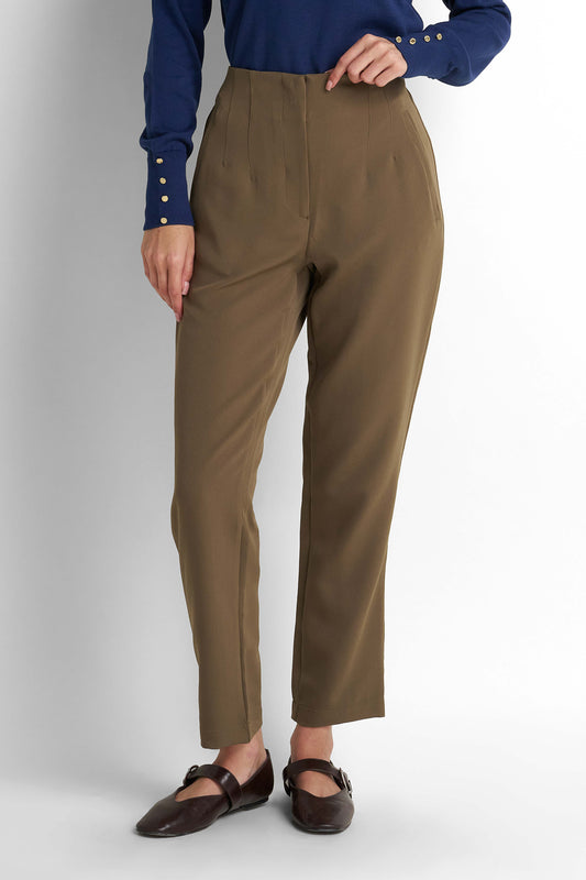 Straight-Leg Pants - Olive