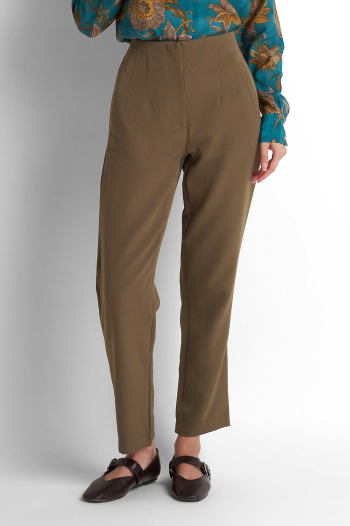 Straight-Leg Pants - Olive