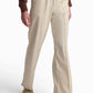 Beige Straight-Leg Pants