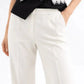 White Tailored Wide-Leg Trousers