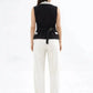 White Tailored Wide-Leg Trousers