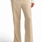 Beige High-Waisted Wide-Leg Trousers