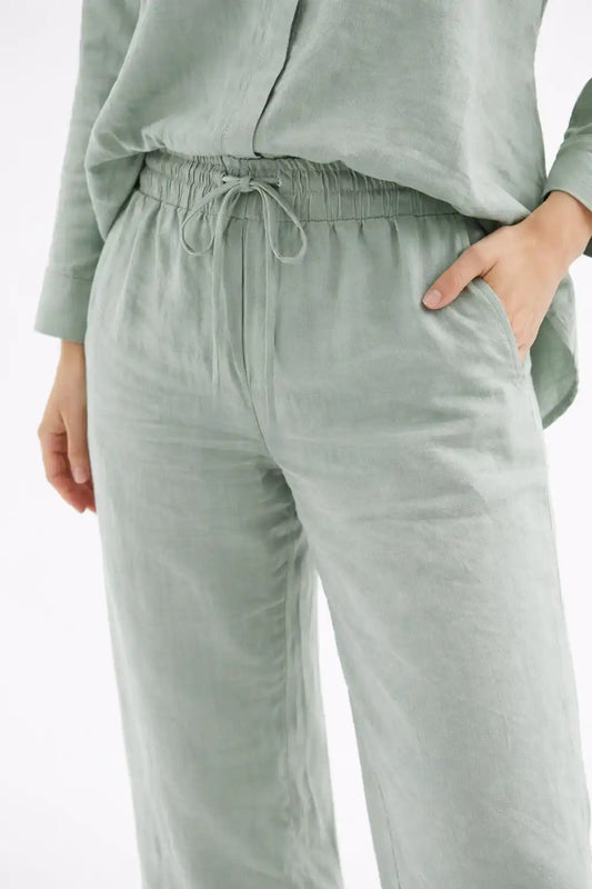 Relaxed Drawstring Wide-Leg Pants