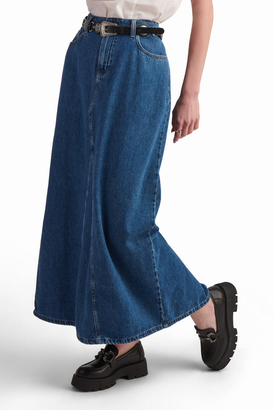 Denim Maxi Skirt