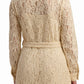 Lace Belted Maxi Dress