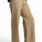 Beige Denim Wide-Leg Jeans