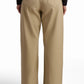 Beige Denim Wide-Leg Jeans