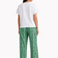 Floral Heart Print Full Pajama Set