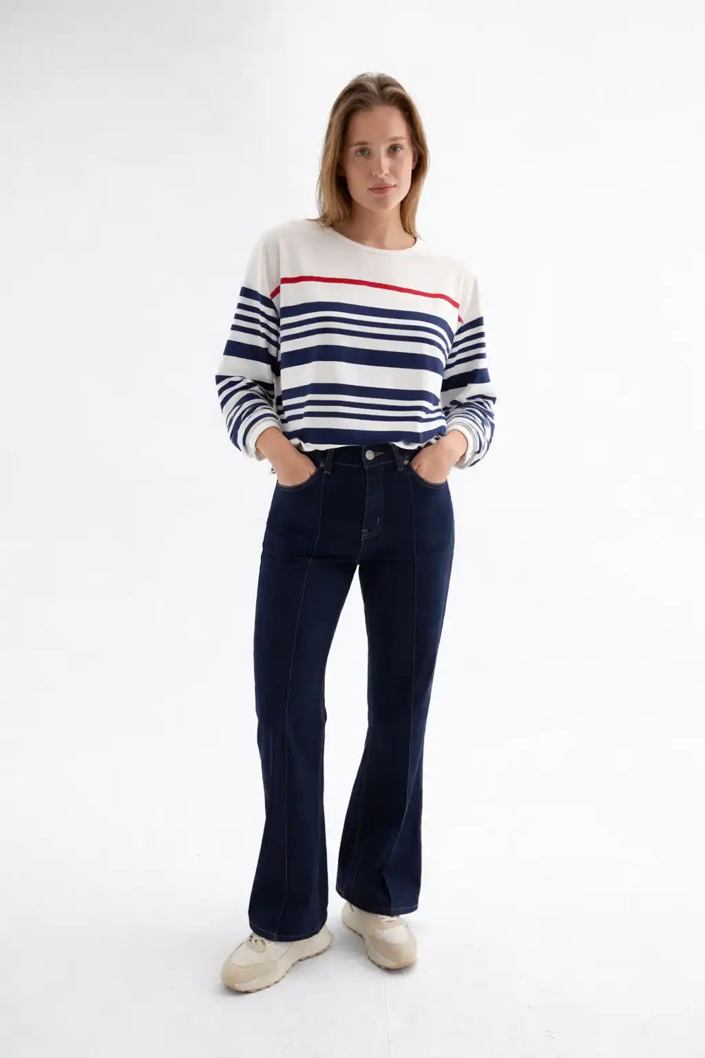 Striped Single Jersey Long-Sleeve T-Shirt
