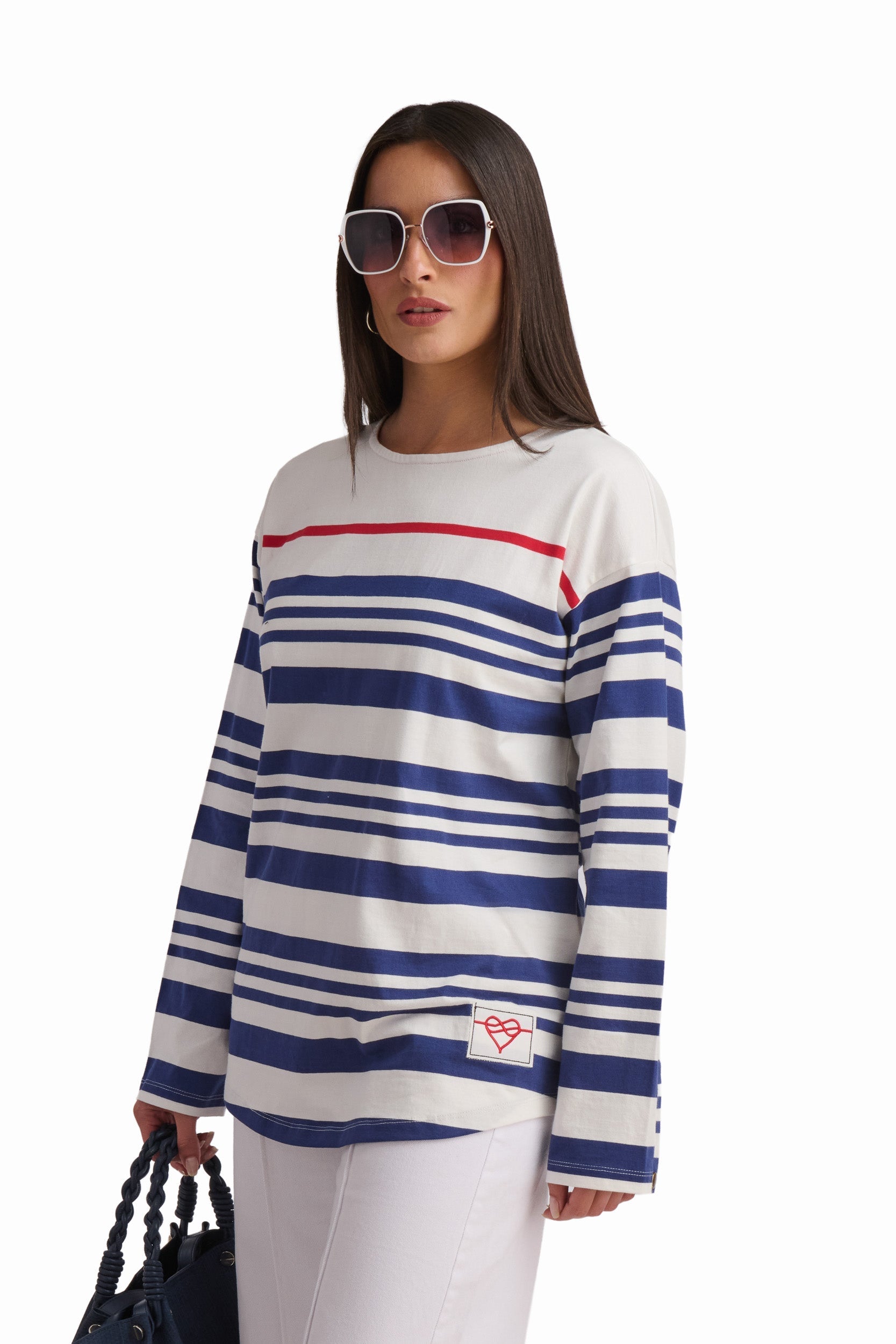 Striped Single Jersey Long-Sleeve T-Shirt