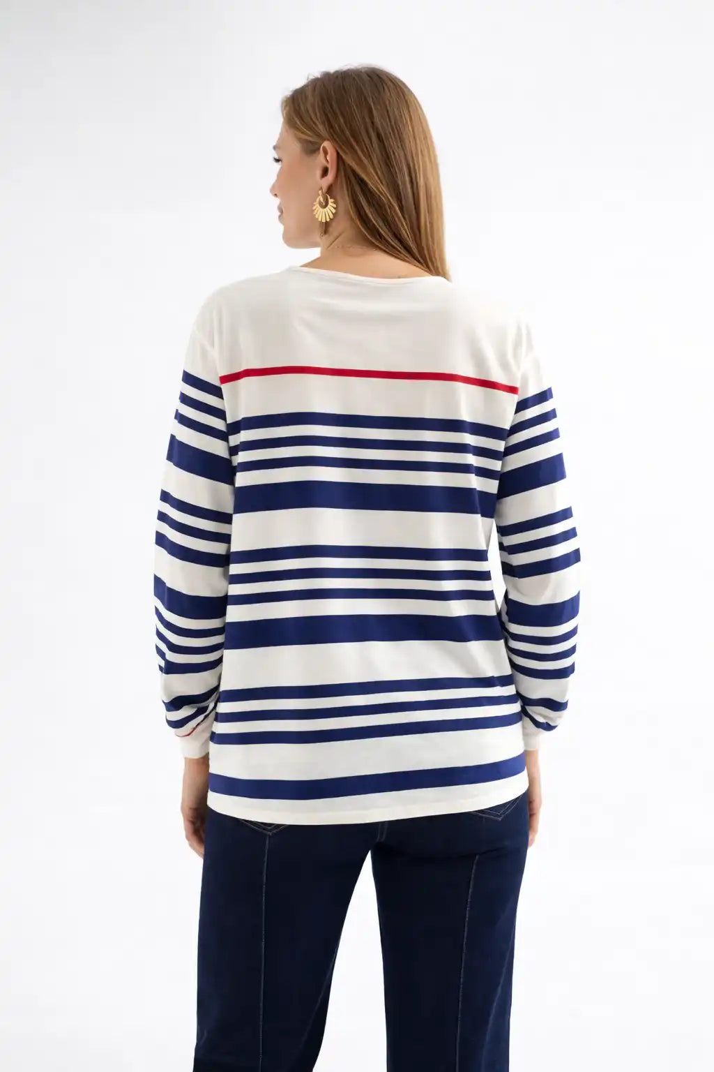 Striped Single Jersey Long-Sleeve T-Shirt