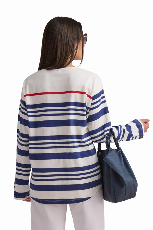 Striped Single Jersey Long-Sleeve T-Shirt